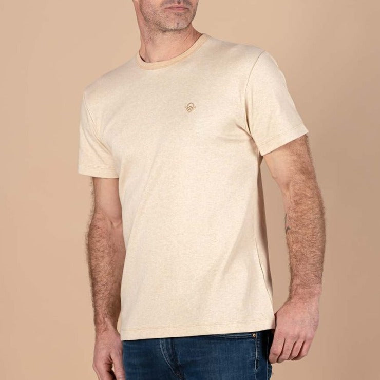 T-shirt homme blanc en coton Pima biologique - Pitumarka