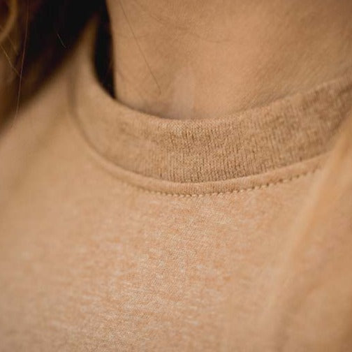 Sweatshirt femme en coton biologique non teint marron foncé - Pitumarka